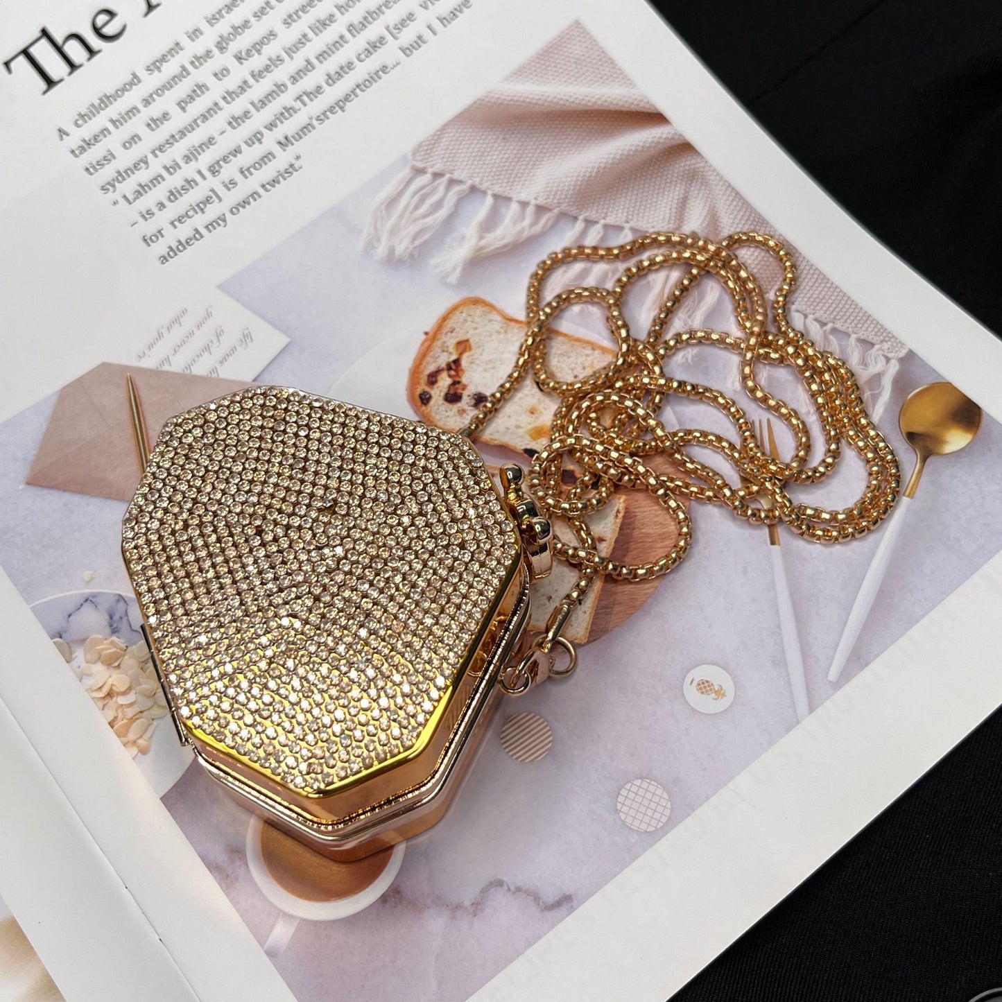 Full diamond acrylic round cake small bag