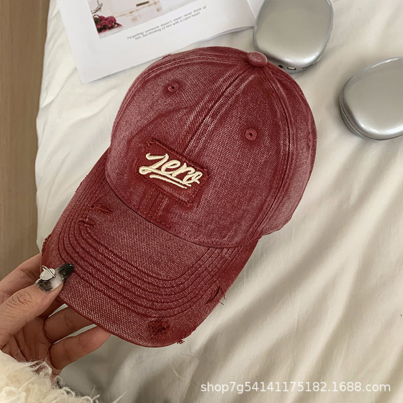 American Washed Denim Embroidered Baseball Cap