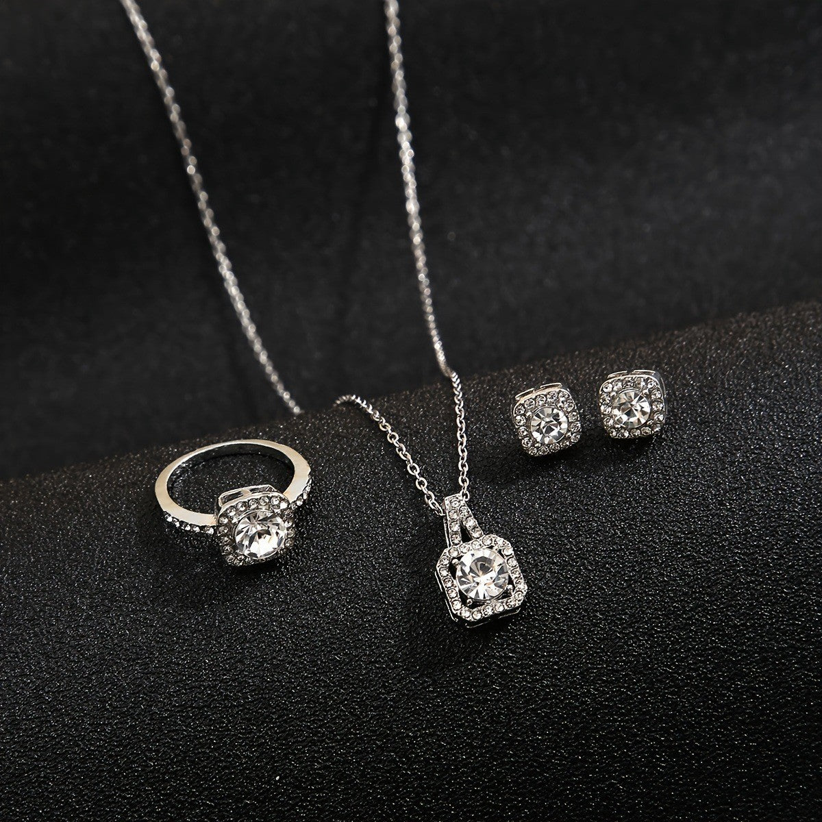Zircon Square Diamond Jewelry Set