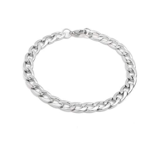 Pulsera de cadena cubana para hombre, cadena de 7 mm, joyería NK 