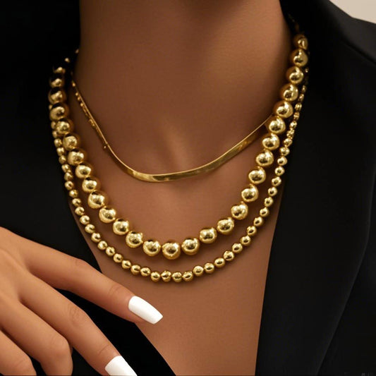 Punk Multi-Layer Snake Bone Chain Necklace