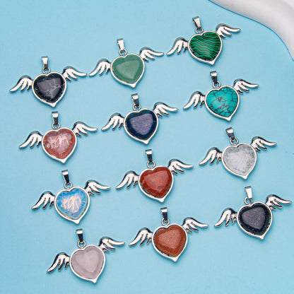 asas naturais de cristal amor pingente de cristal 