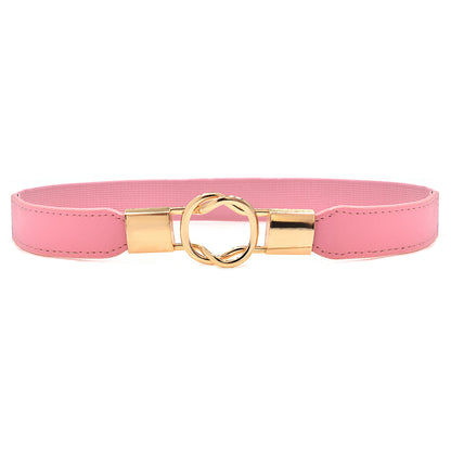 Gold buckle thin belt