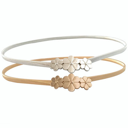 Gold and silver flower waist chain