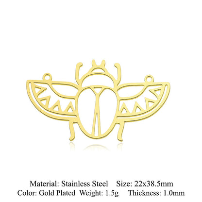 5 pcs/pack Hummingbird Moth Titanium Steel Pendant