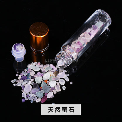 10Ml natural stone crystal ball gravel essential oil bottle