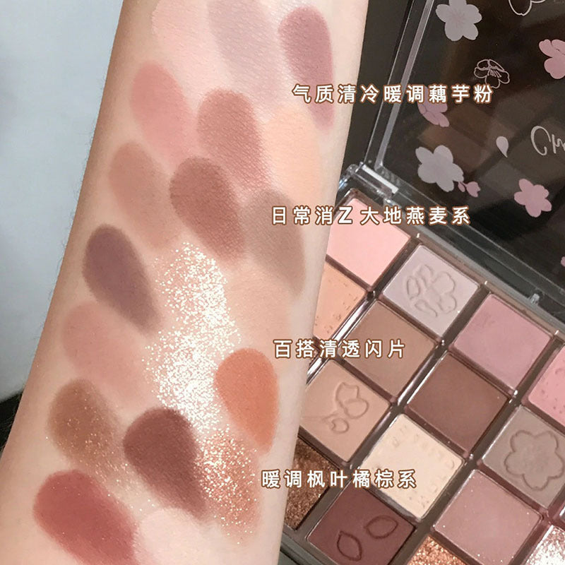 Paleta de sombras de ojos Sakura Dance de 20 colores