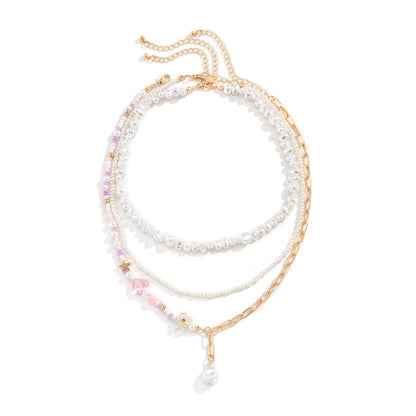 Splicing chain acrylic love necklace