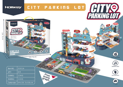 Dinosaur Mountain Track Car Adventure Aparcamiento Juguete para niños de 3 a 4 años 