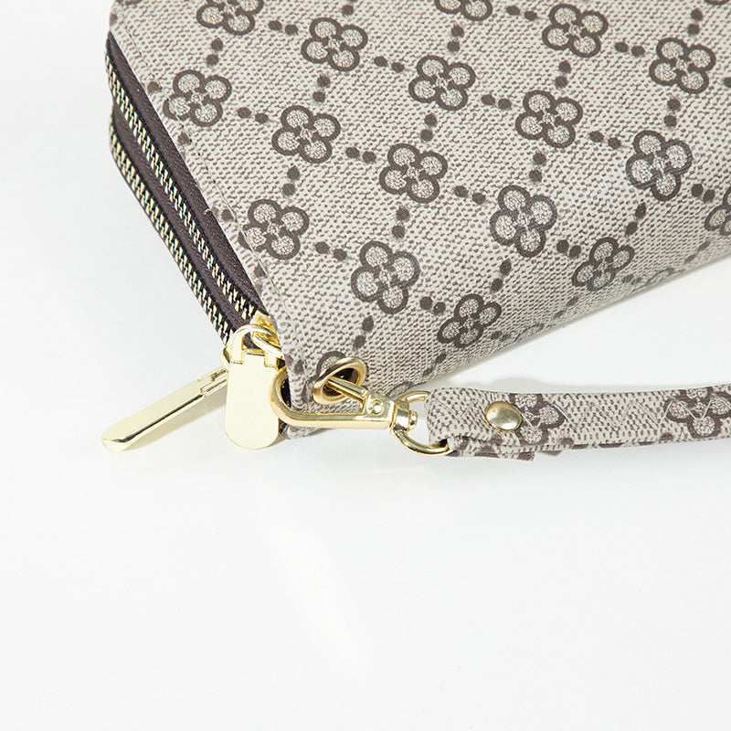 Four-leaf flower printing mobile phone bag wallet