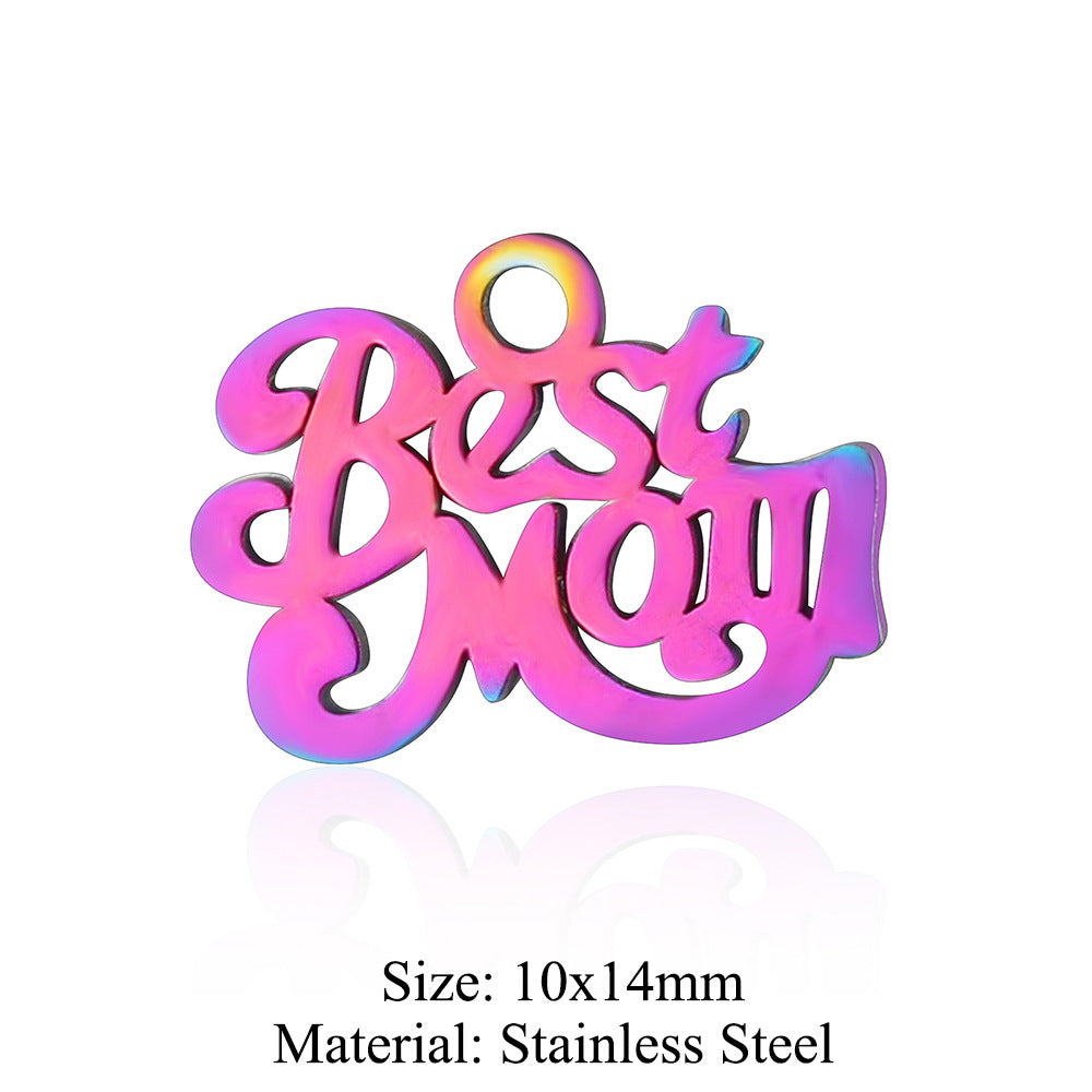 5 pcs/titanium steel jewelry angel sun yin pendant