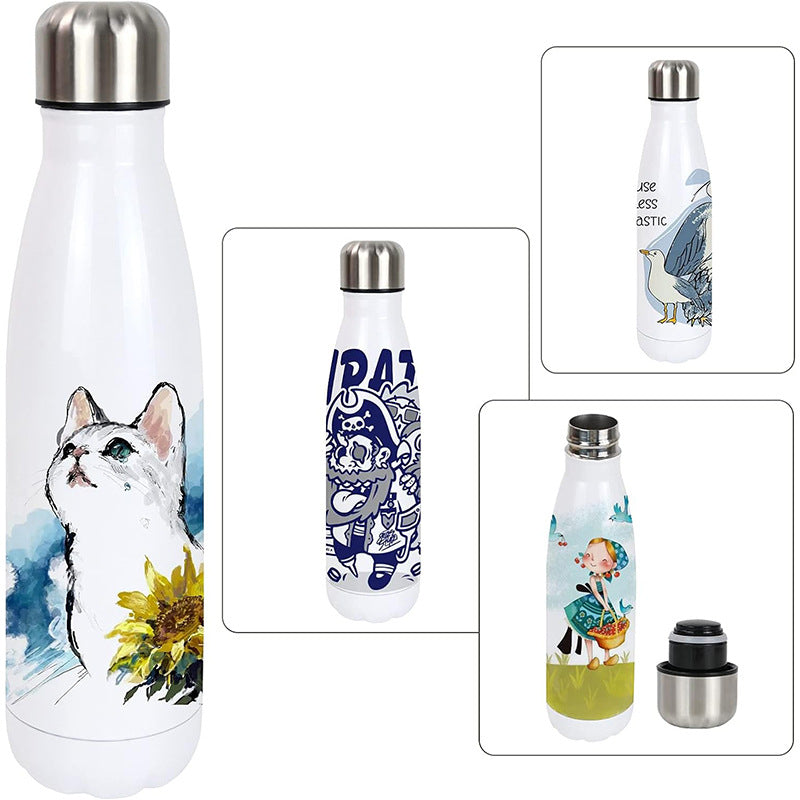 Stainless steel small mouth bottle sports water cup fashion