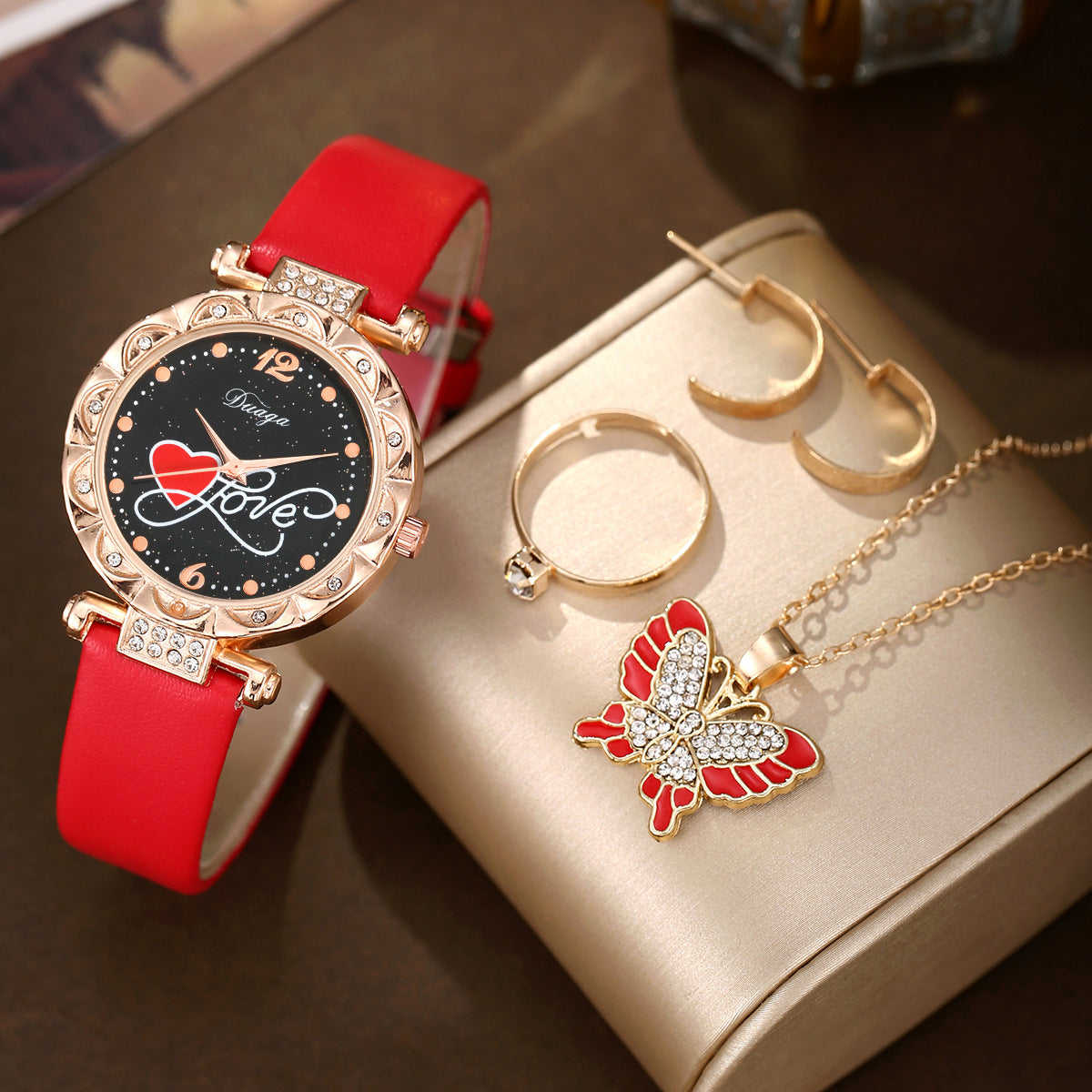 Watch Pearl Butterfly Jewelry Set Wholesale