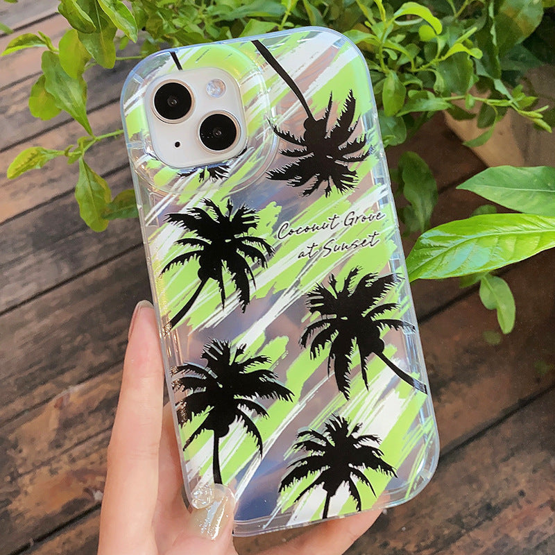 Apple 15 Pro Wave Coconut Tree iPhone 11/13 Cute Beaver Cake