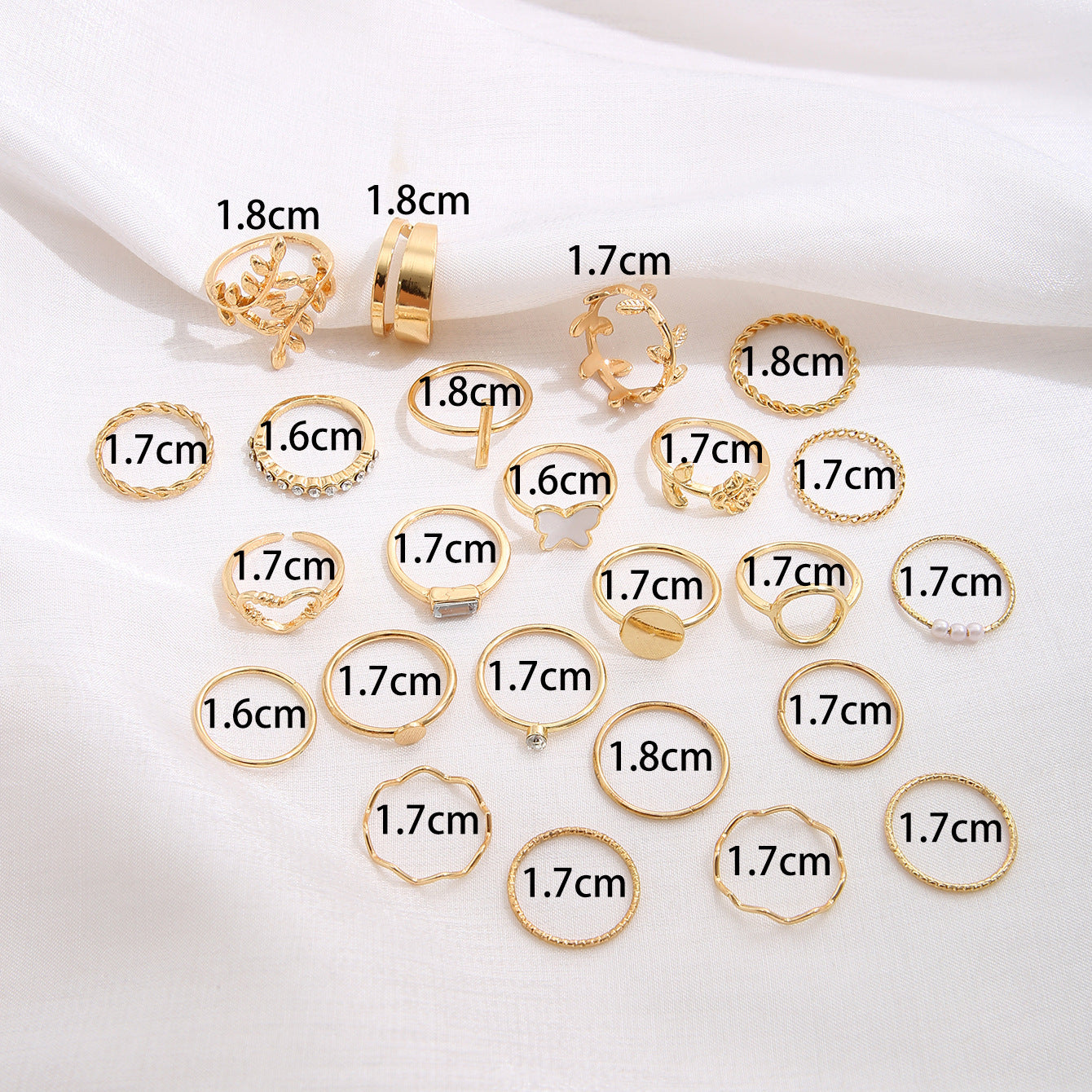 Butterfly Leaf Multi-Ring Set