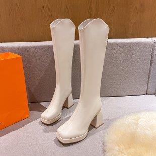 Brown Stretch Tall Boots