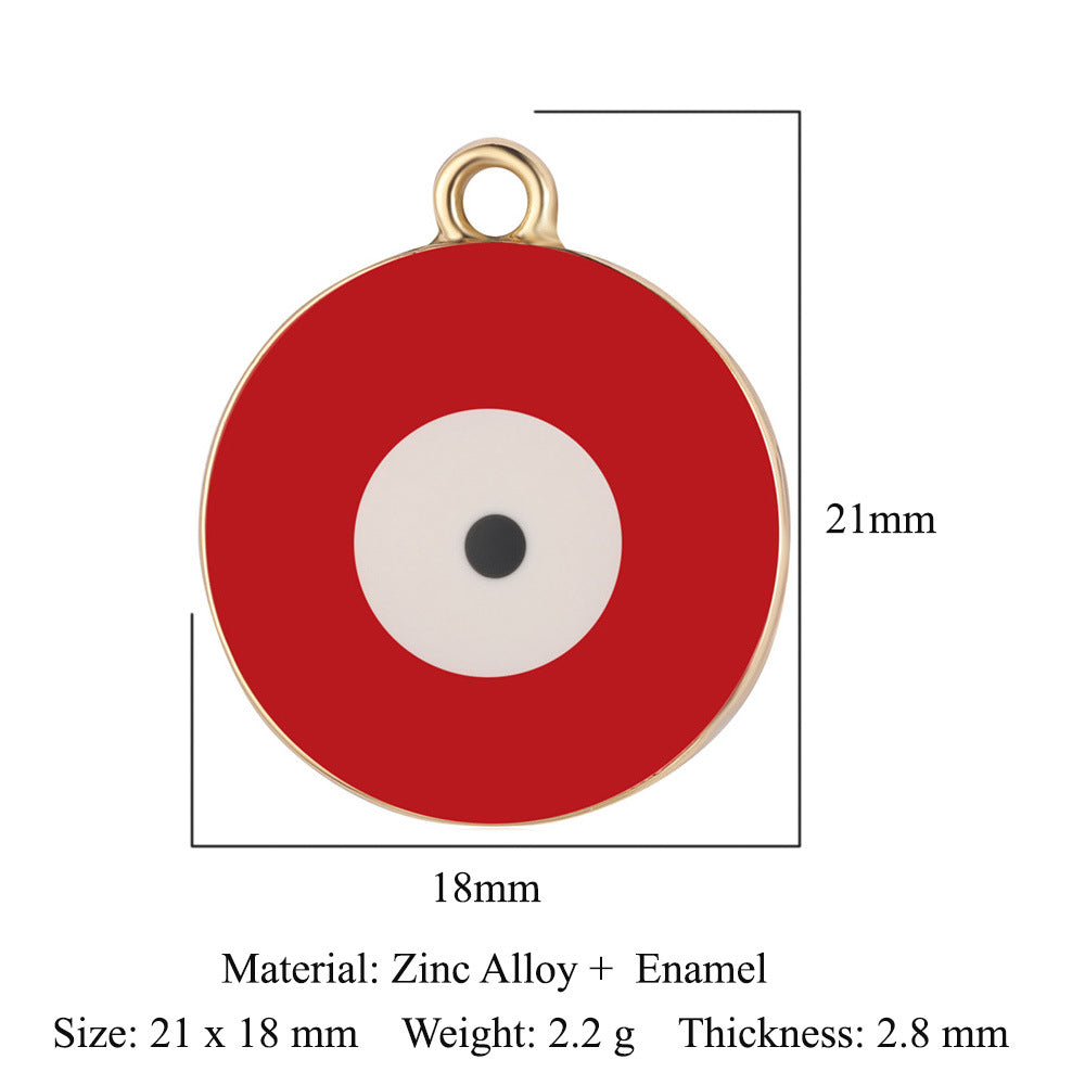 5 pcs/pack, dripping eyes, hang tags, alloy necklaces, pendants.