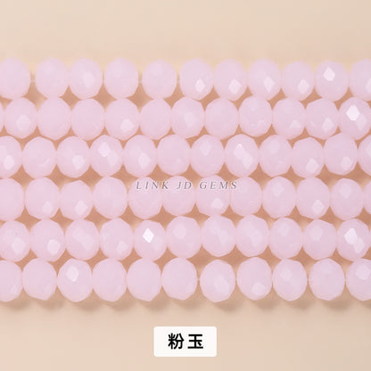 Colored crystal glass flat beads loose beads