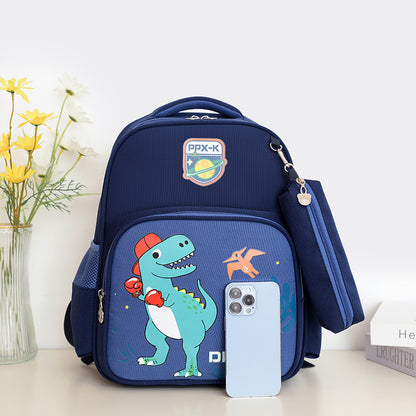 Mochila transpirable con protección de espalda y reducción de carga para estudiantes de primaria 