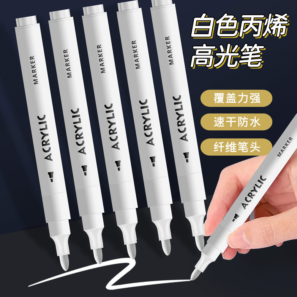 White acrylic highlight marker