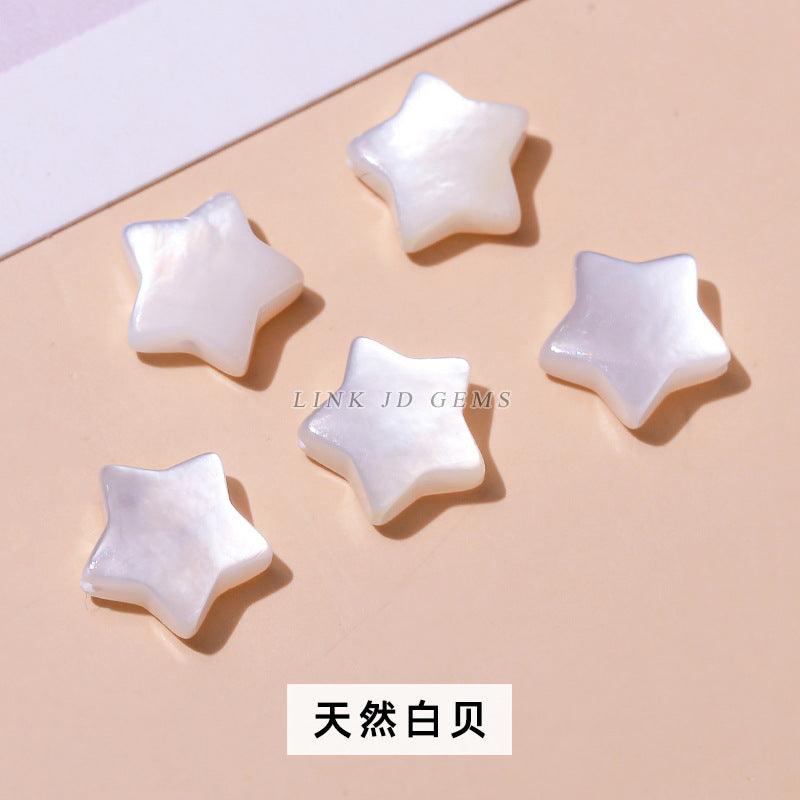 8Mm natural shell pentagram loose beads
