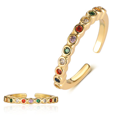 Cross eye zircon ring