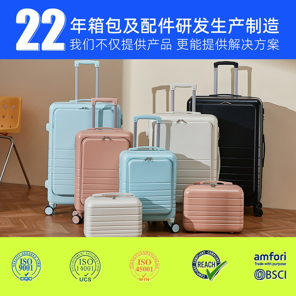 Front open suitcase for men and women