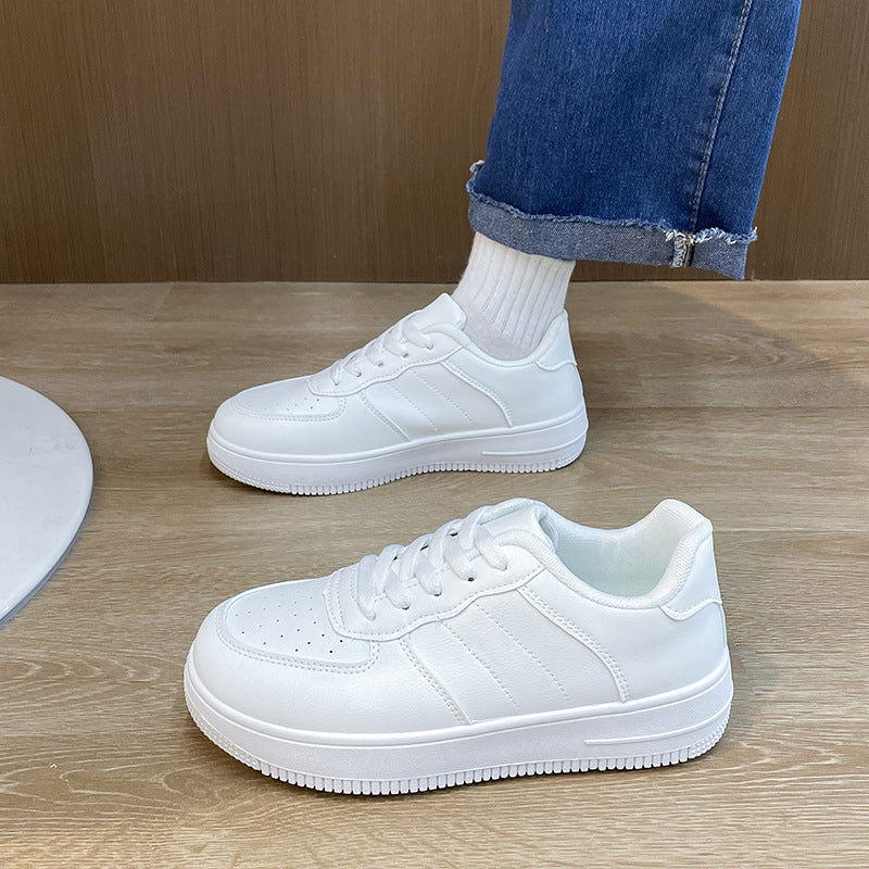 Black and white casual thick-soled women's shoes