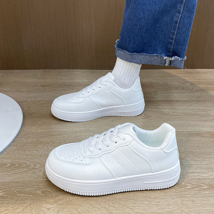 Black and white casual thick-soled women's shoes
