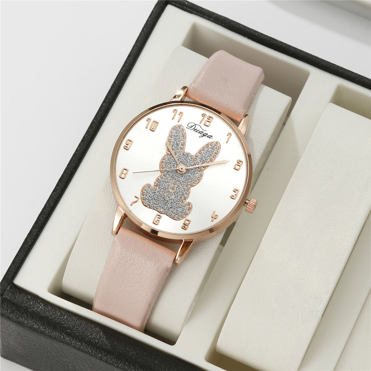 Bunny Round Digital Watch Bracelet Set