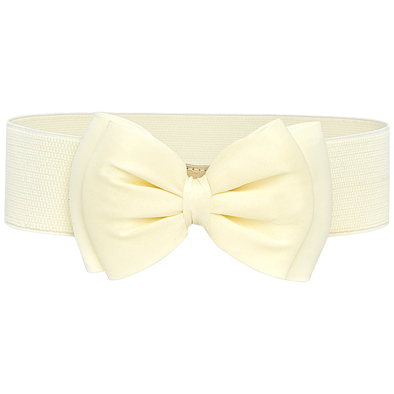 Chiffon bow elastic belt