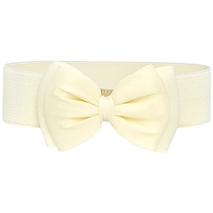 Chiffon bow elastic belt