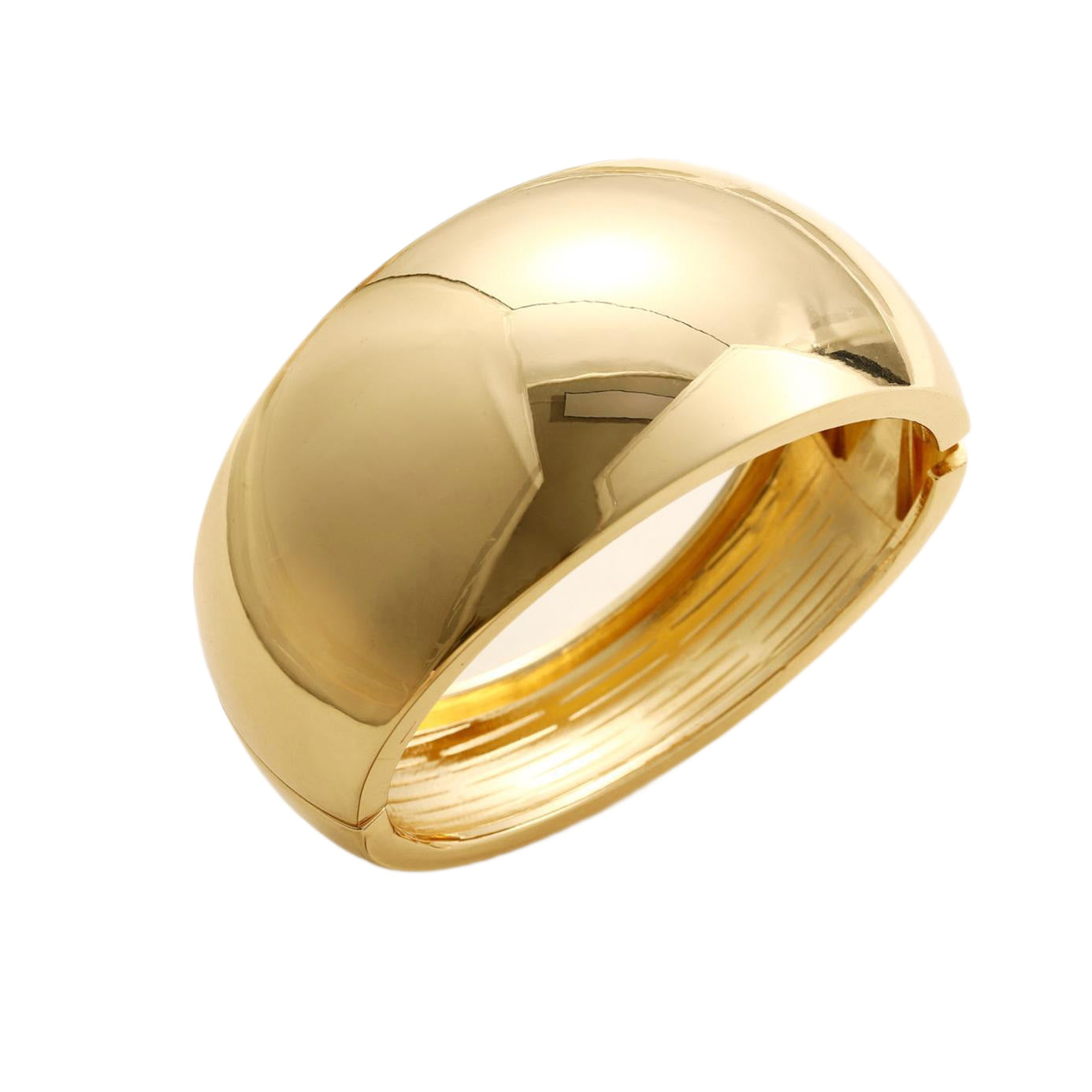 Wide-Brim Mirror Opening Bracelet