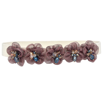 Stylish sparkling rhinestone elastic belt