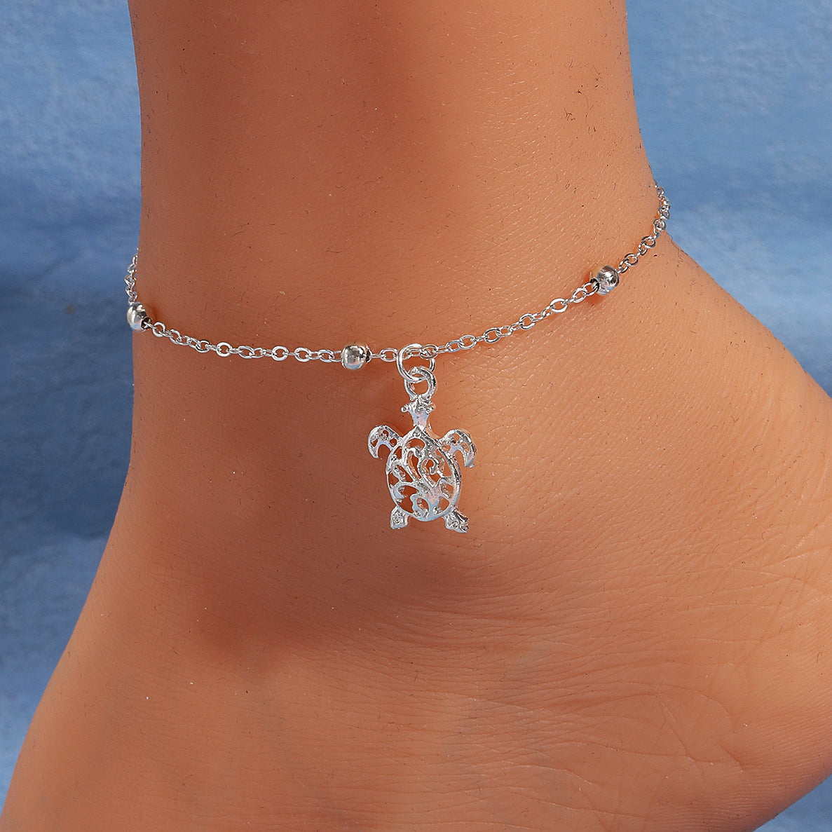 Turtle Charm Beach Anklet