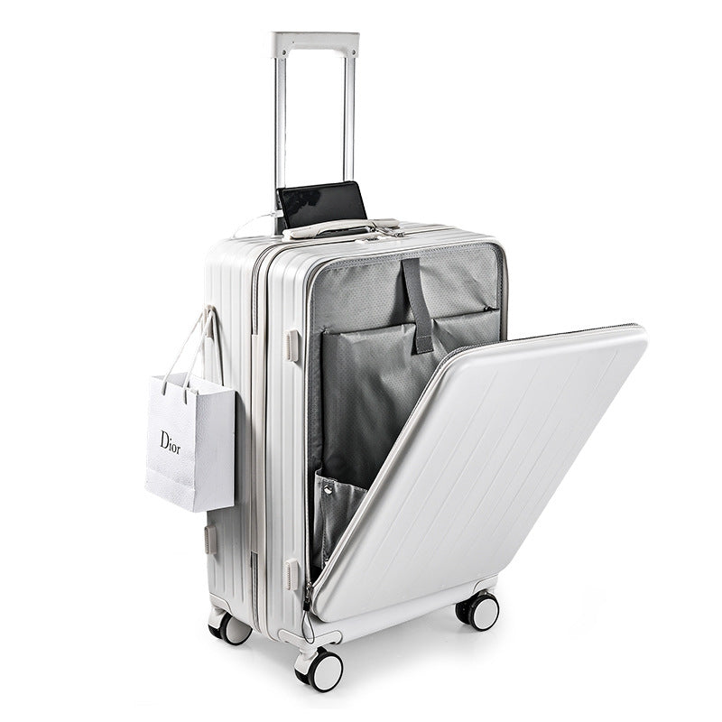 Front opening multifunctional suitcase