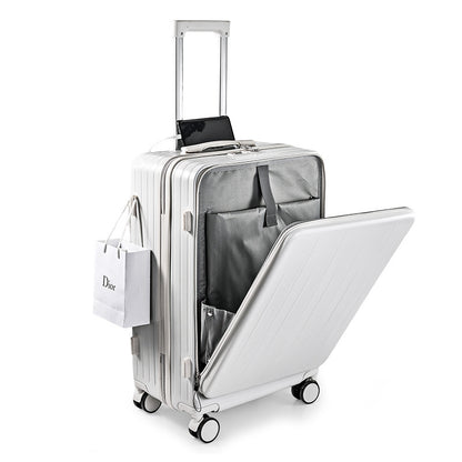 Front opening multifunctional suitcase