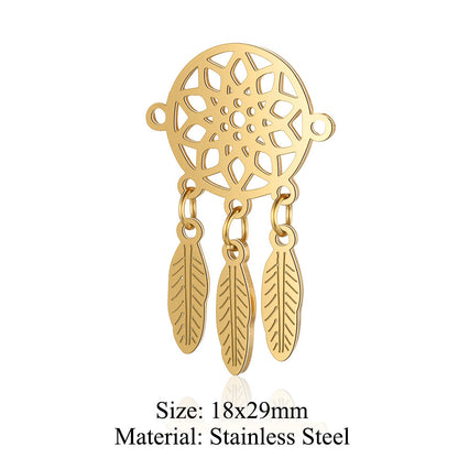 5 pcs/titanium steel accessories Tree of Litfe pendan