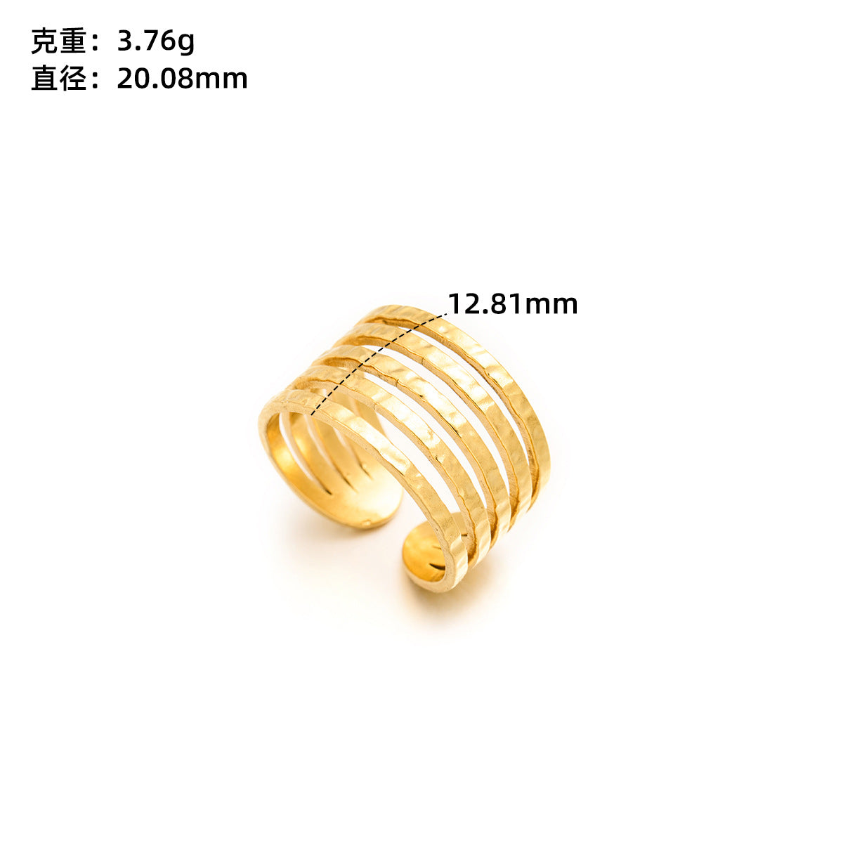 Stainless steel love open ring