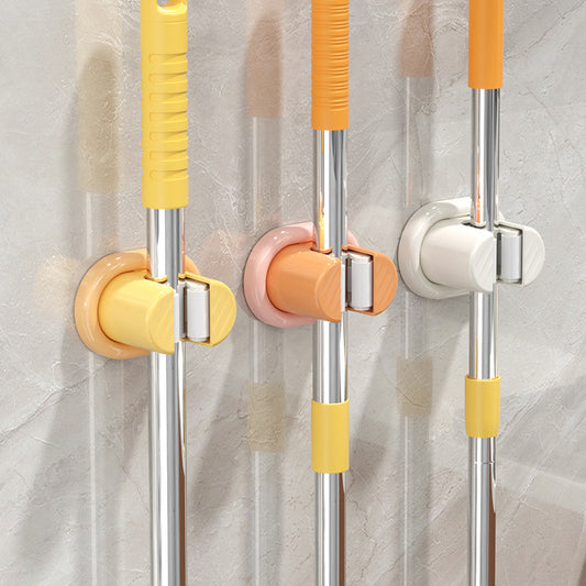 Soporte para fregona de diseño de alto nivel con gancho de plástico para baño 