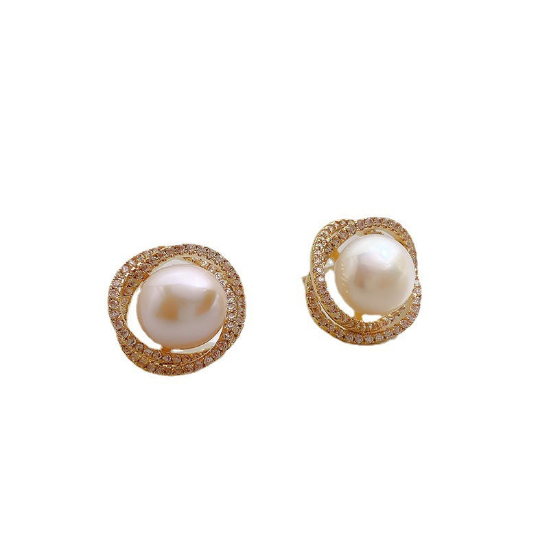 Earrings Vintage Pearl Stud Earrings