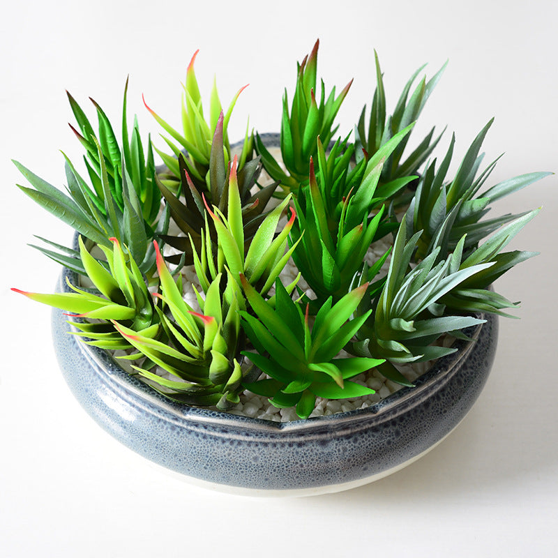 Simulation aloe succulent plant green small ornaments combination potted plant