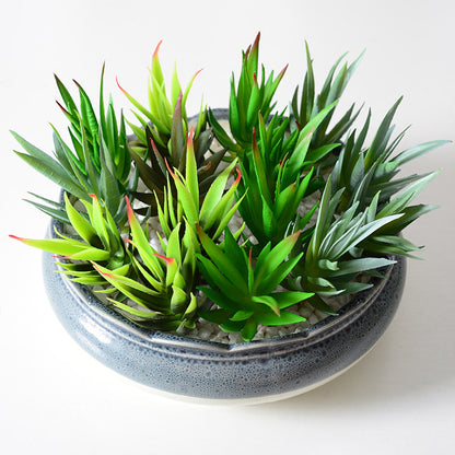 Simulation aloe succulent plant green small ornaments combination potted plant