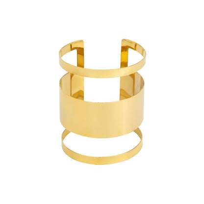 Open metal smooth coil bracelet