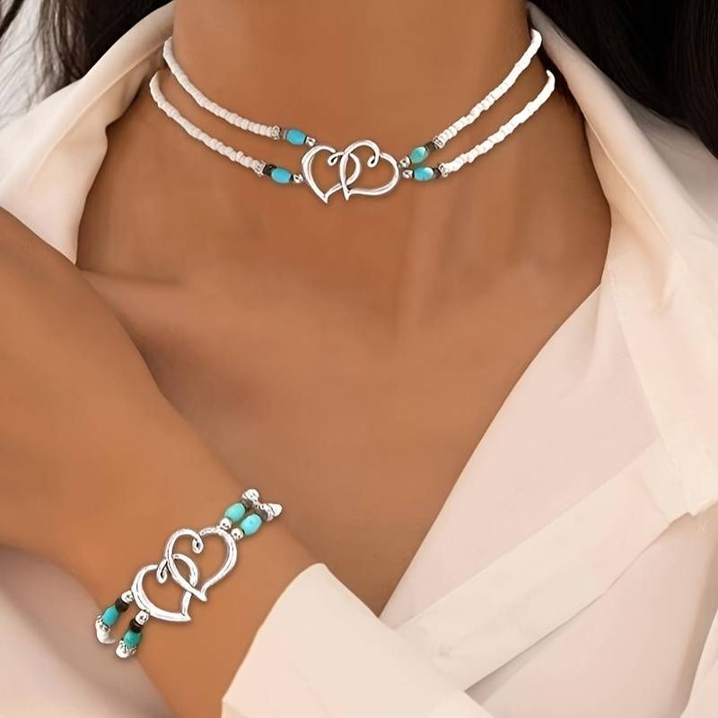 Bohemian Turquoise Love Jewelry Set