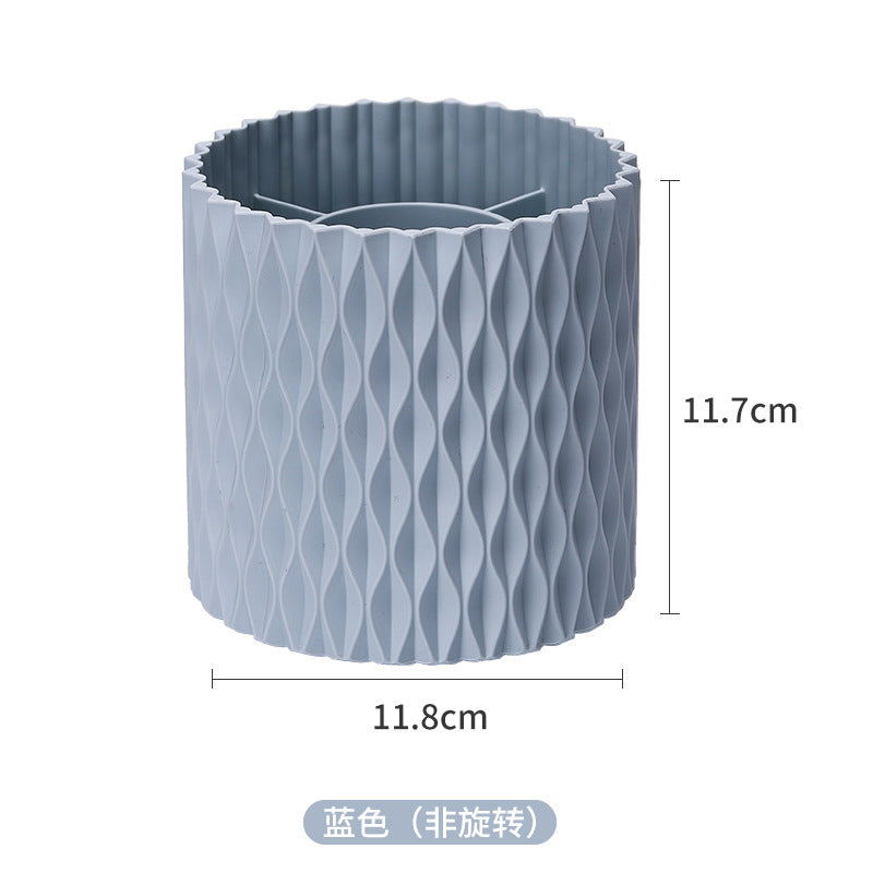 360-Degree Rotating Large Capacity Makeup Brush Holder Dustproof