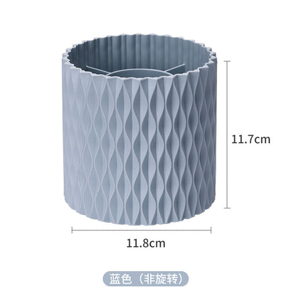 360-Degree Rotating Large Capacity Makeup Brush Holder Dustproof