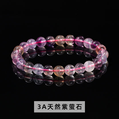 7A Natural Melaleuca Purple Fluorite Bracelet