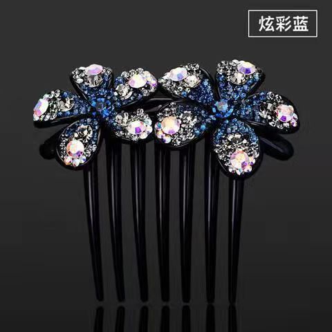 Violet non-slip rhinestone hair accessories