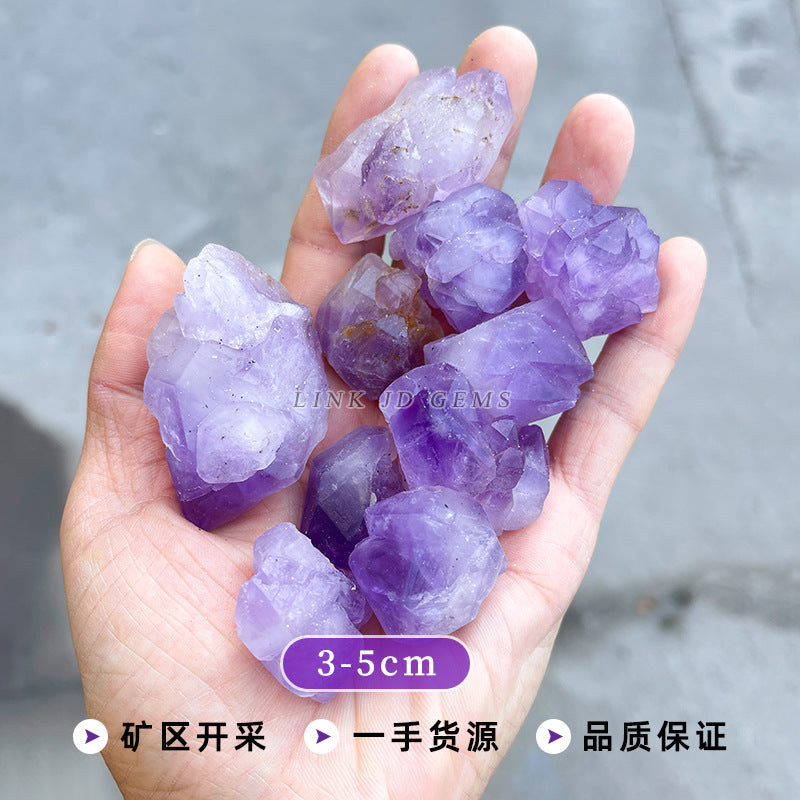 Amethyst cluster rough stone degaussing stone jewelry accessories
